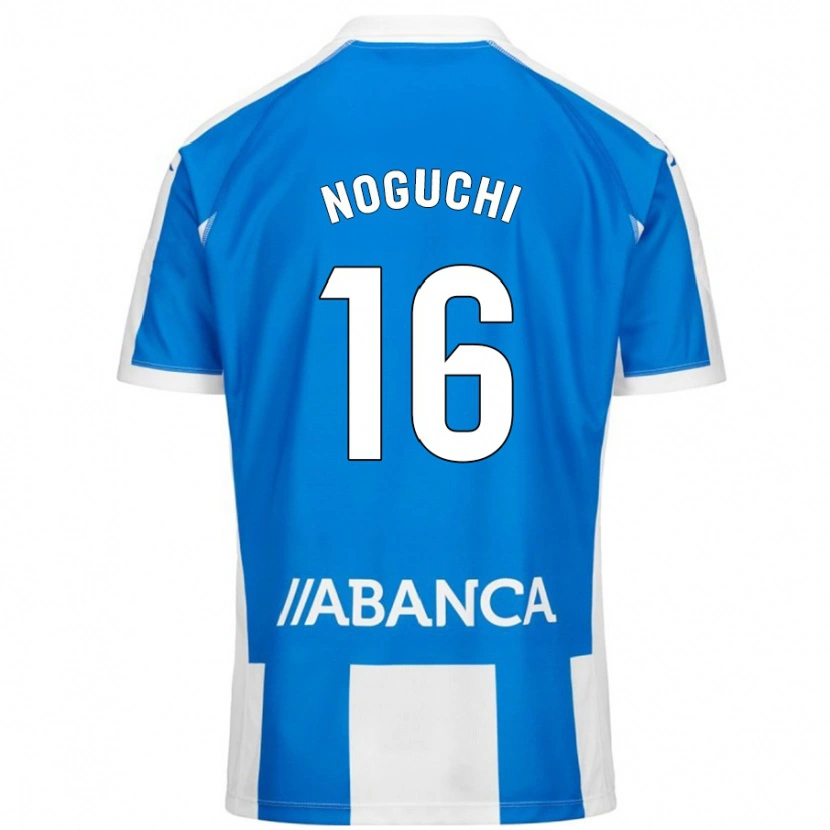 Danxen Kinderen Ayaka Noguchi #16 Blauw Wit Thuisshirt Thuistenue 2024/25 T-Shirt