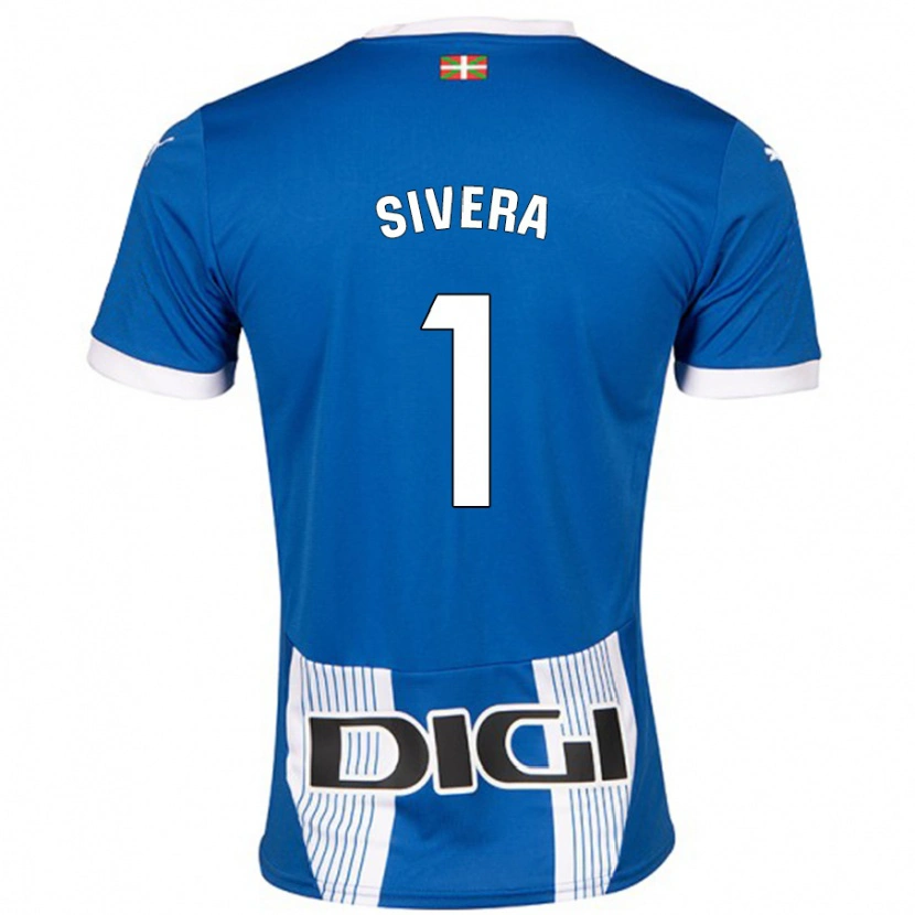 Danxen Kinderen Antonio Sivera #1 Blauw Thuisshirt Thuistenue 2024/25 T-Shirt