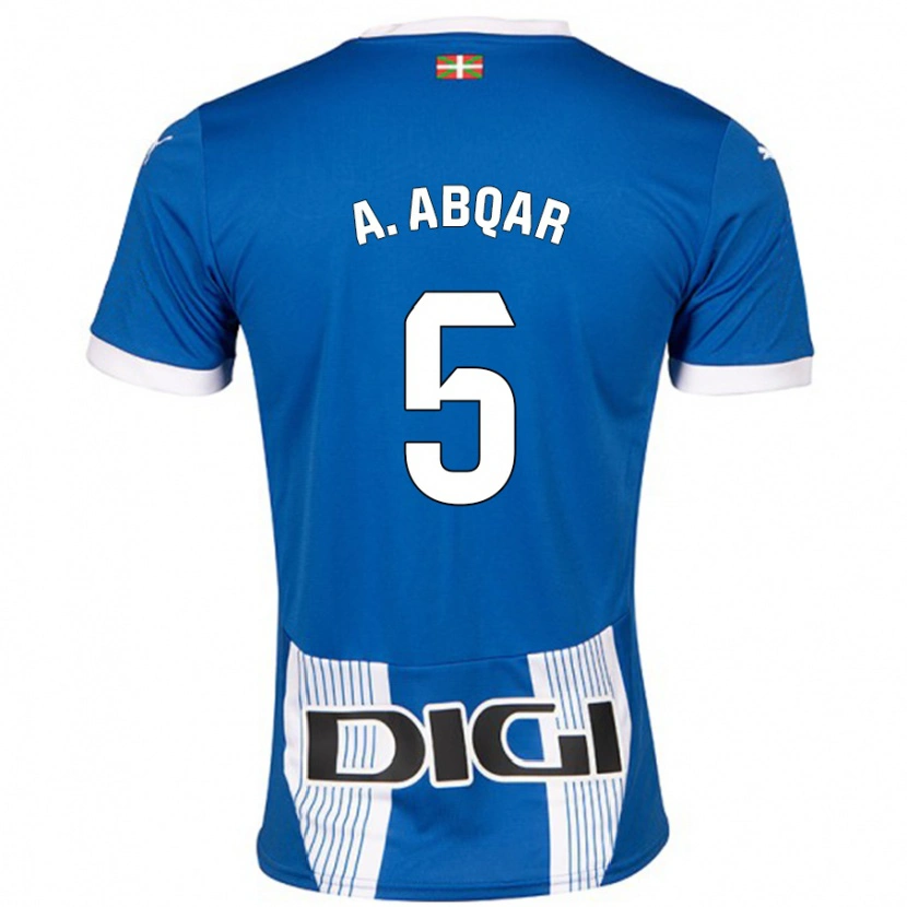 Danxen Kinderen Abdel Abqar #5 Blauw Thuisshirt Thuistenue 2024/25 T-Shirt