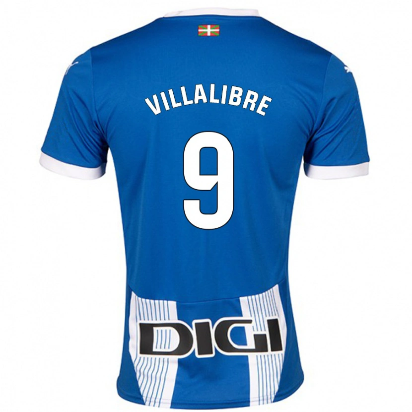 Danxen Kinderen Asier Villalibre #9 Blauw Thuisshirt Thuistenue 2024/25 T-Shirt