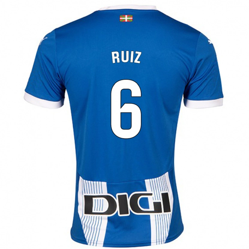 Danxen Kinderen Markel Ruiz #6 Blauw Thuisshirt Thuistenue 2024/25 T-Shirt