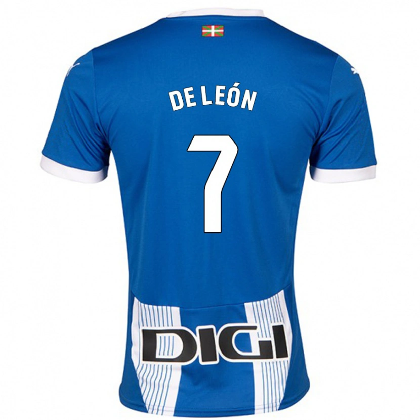 Danxen Kinderen José De León #7 Blauw Thuisshirt Thuistenue 2024/25 T-Shirt