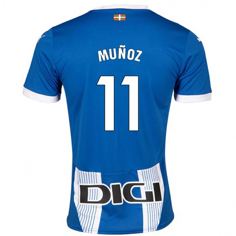 Danxen Kinderen Egoitz Muñoz #11 Blauw Thuisshirt Thuistenue 2024/25 T-Shirt