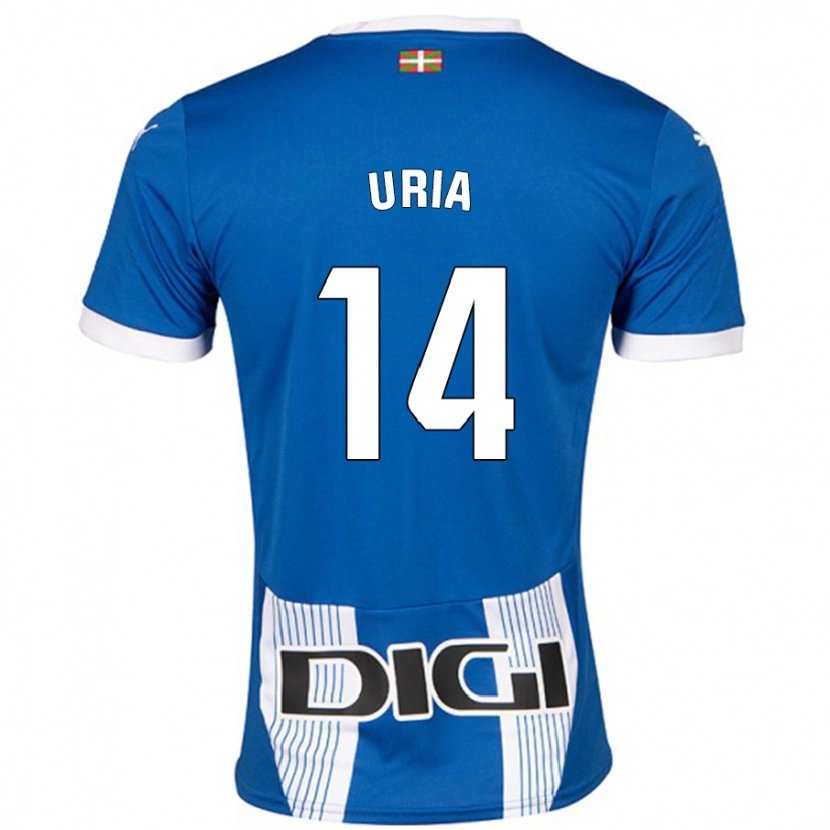 Danxen Kinderen Iker Uria #14 Blauw Thuisshirt Thuistenue 2024/25 T-Shirt