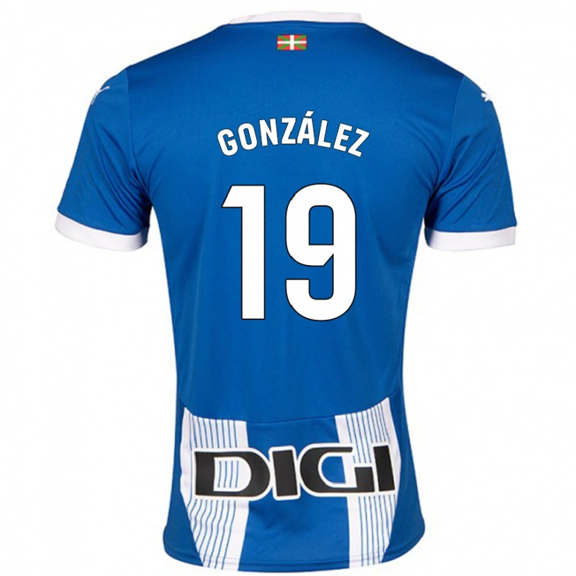 Danxen Kinderen Aimar González #19 Blauw Thuisshirt Thuistenue 2024/25 T-Shirt