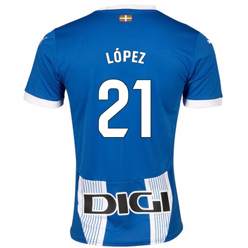 Danxen Kinderen Juanma López #21 Blauw Thuisshirt Thuistenue 2024/25 T-Shirt