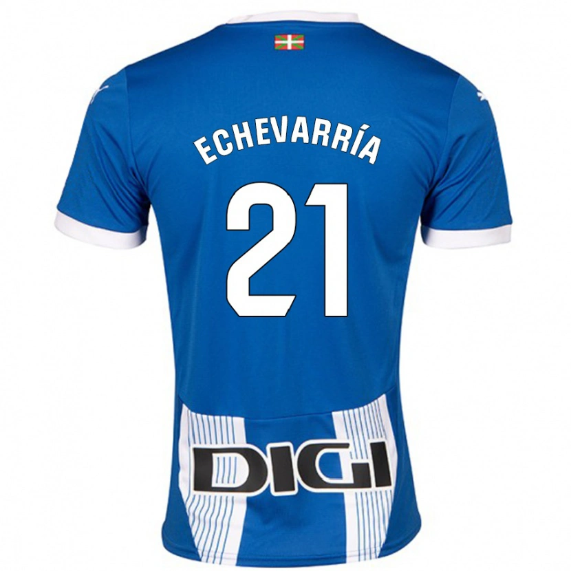 Danxen Kinderen Martin Echevarría #21 Blauw Thuisshirt Thuistenue 2024/25 T-Shirt