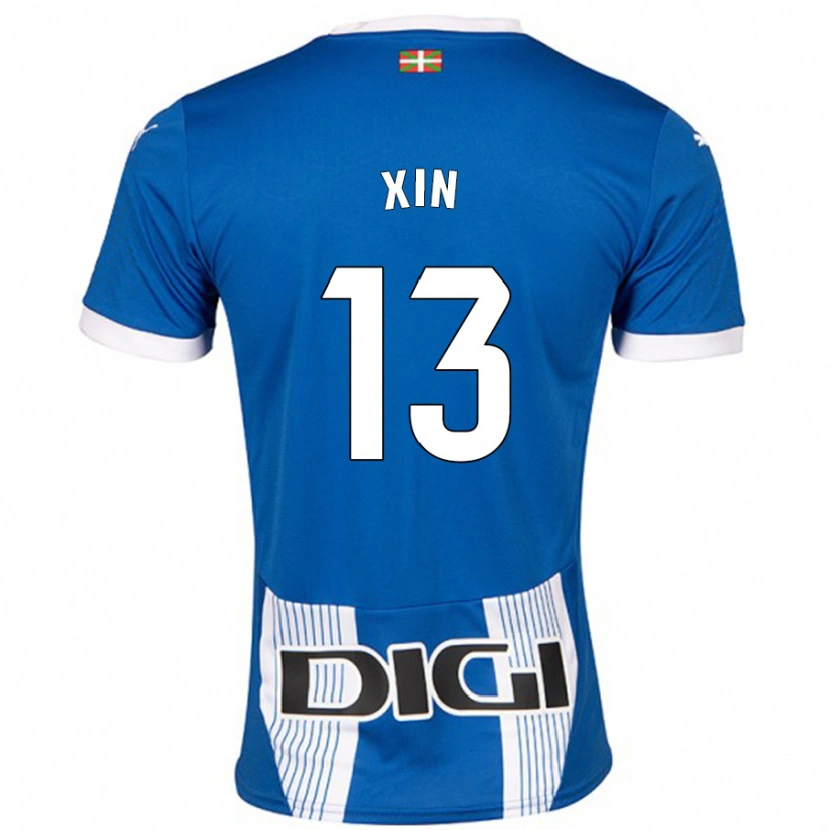 Danxen Kinderen Jana Xin #13 Blauw Thuisshirt Thuistenue 2024/25 T-Shirt