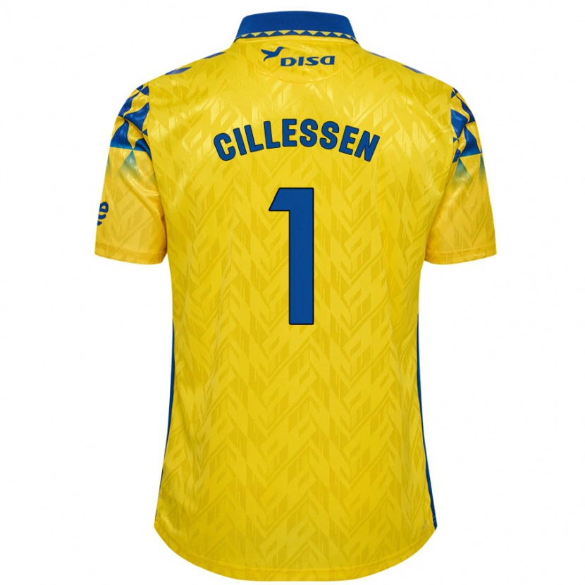 Danxen Kinderen Jasper Cillessen #1 Geel Blauw Thuisshirt Thuistenue 2024/25 T-Shirt