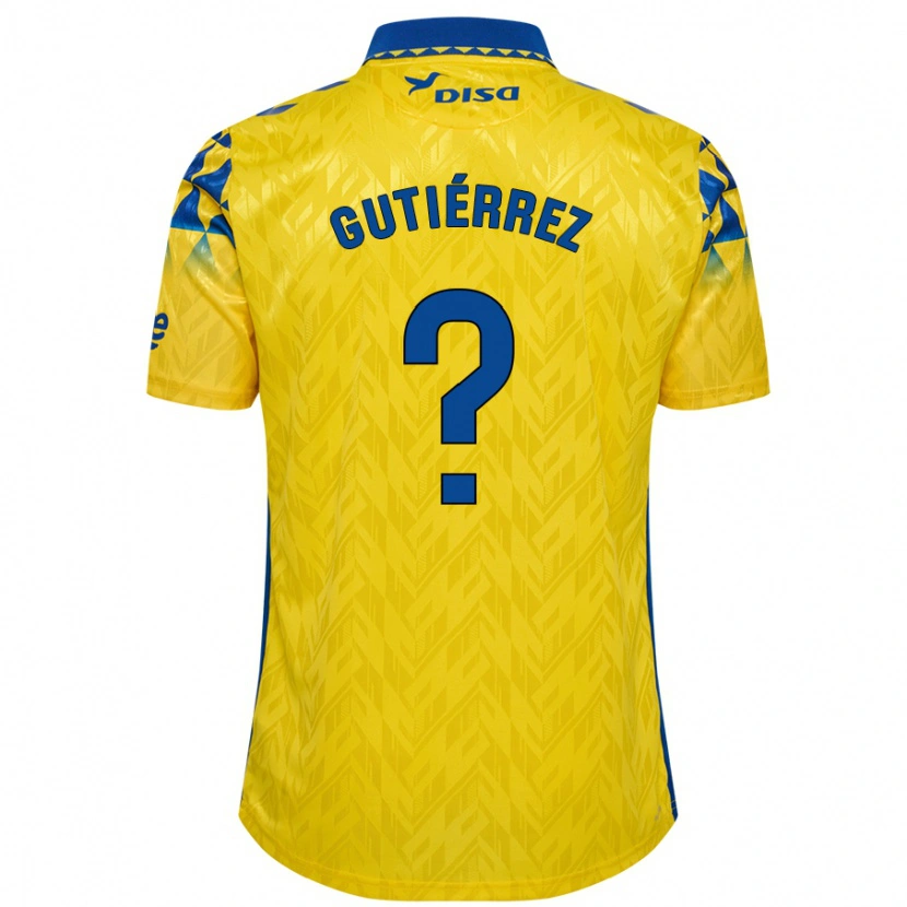 Danxen Kinderen Marco Gutiérrez #0 Geel Blauw Thuisshirt Thuistenue 2024/25 T-Shirt