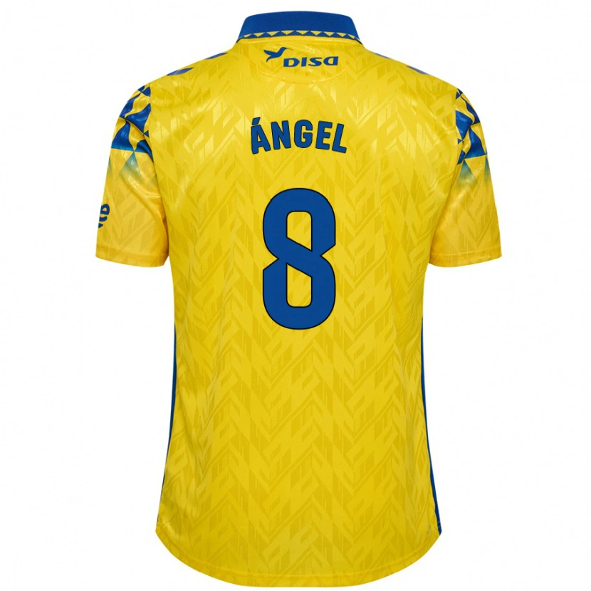 Danxen Kinderen José Ángel #8 Geel Blauw Thuisshirt Thuistenue 2024/25 T-Shirt