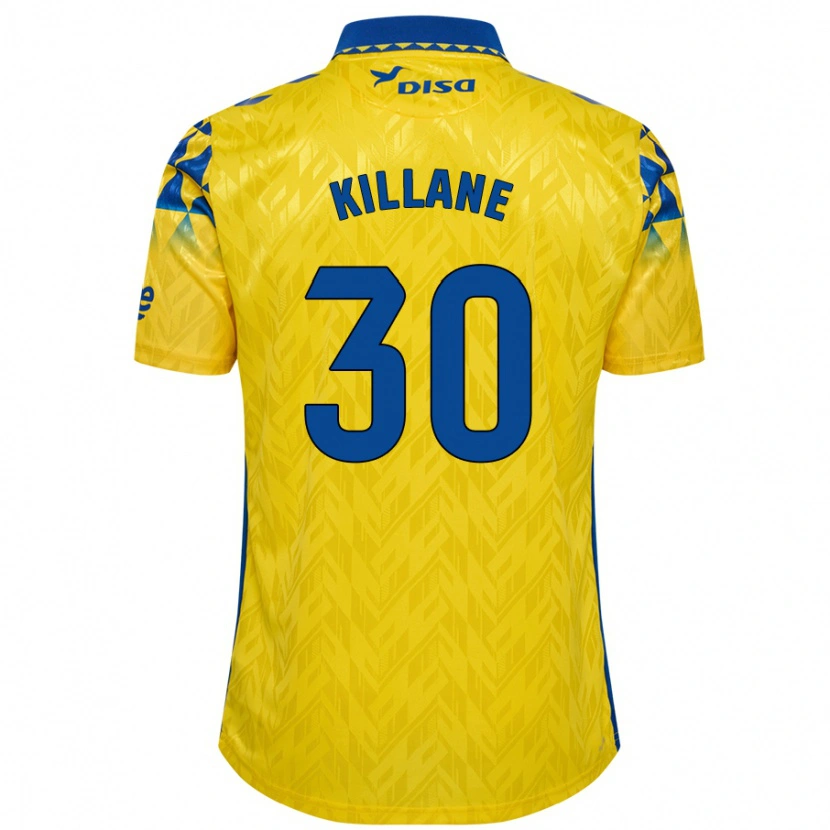 Danxen Kinderen Álvaro Killane #30 Geel Blauw Thuisshirt Thuistenue 2024/25 T-Shirt