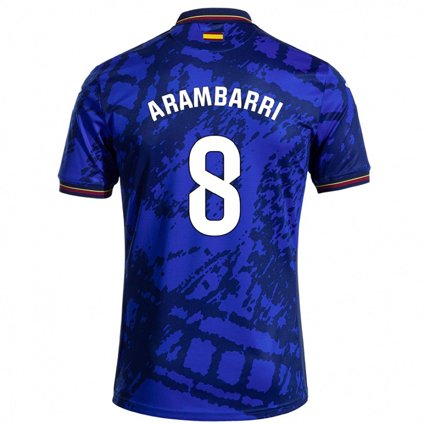 Danxen Kinderen Mauro Arambarri #8 Donkerder Blauw Thuisshirt Thuistenue 2024/25 T-Shirt