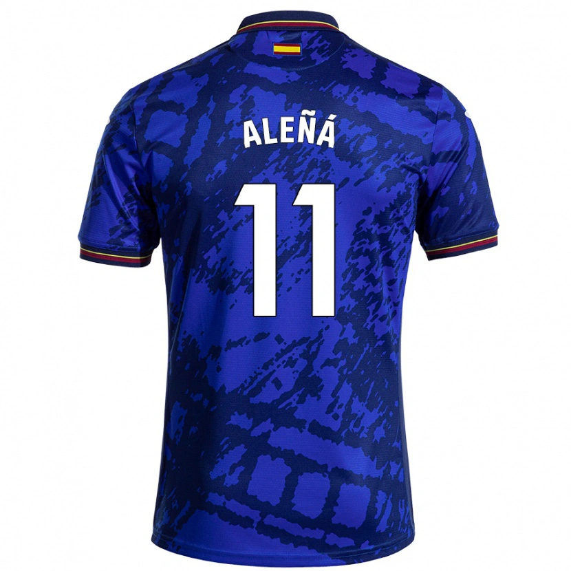 Danxen Kinderen Carles Aleñá #11 Donkerder Blauw Thuisshirt Thuistenue 2024/25 T-Shirt