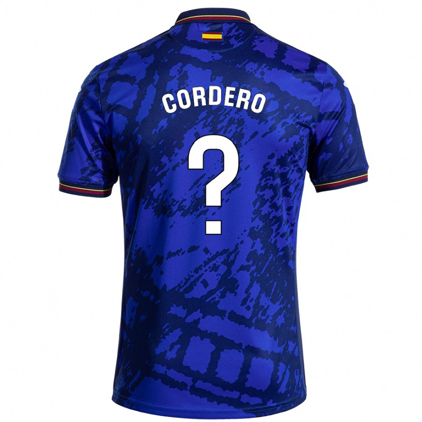 Danxen Kinderen Alberto Cordero #0 Donkerder Blauw Thuisshirt Thuistenue 2024/25 T-Shirt