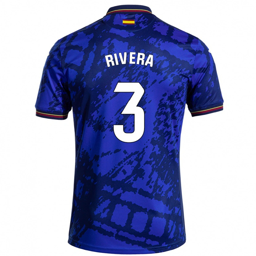 Danxen Kinderen Gorka Rivera #3 Donkerder Blauw Thuisshirt Thuistenue 2024/25 T-Shirt