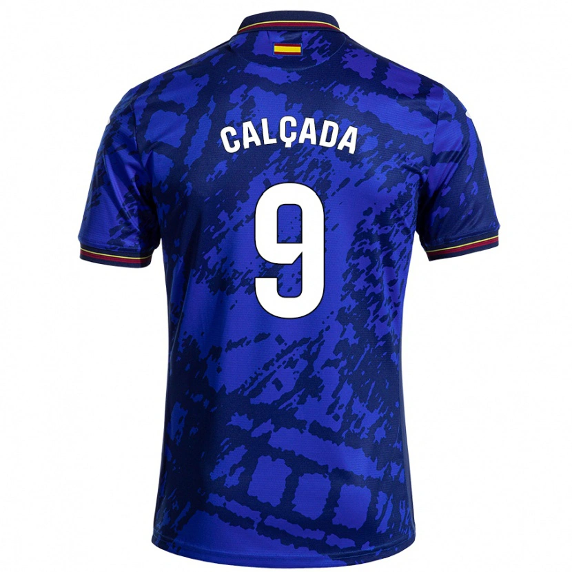 Danxen Kinderen Gonzalo Calçada #9 Donkerder Blauw Thuisshirt Thuistenue 2024/25 T-Shirt