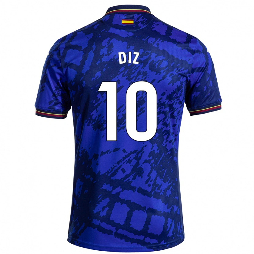 Danxen Kinderen Rafa Diz #10 Donkerder Blauw Thuisshirt Thuistenue 2024/25 T-Shirt