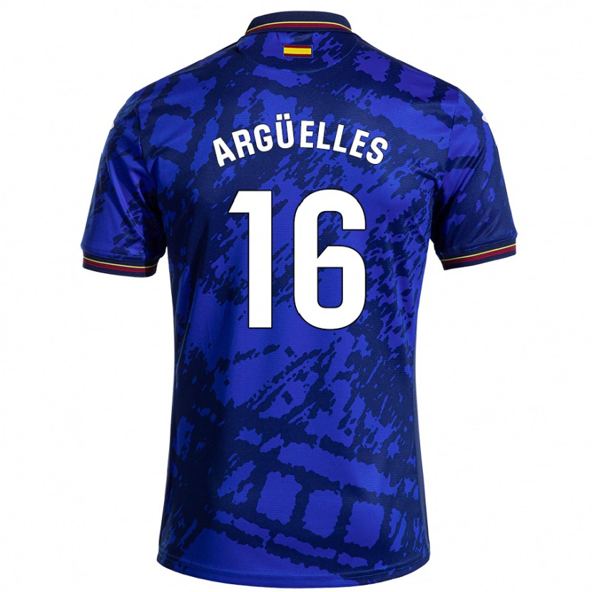 Danxen Kinderen David Argüelles #16 Donkerder Blauw Thuisshirt Thuistenue 2024/25 T-Shirt