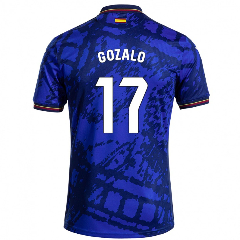 Danxen Kinderen Marcos Gozalo #17 Donkerder Blauw Thuisshirt Thuistenue 2024/25 T-Shirt