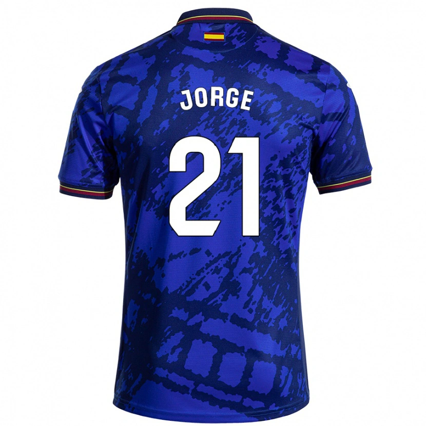 Danxen Kinderen Jeremy Jorge #21 Donkerder Blauw Thuisshirt Thuistenue 2024/25 T-Shirt