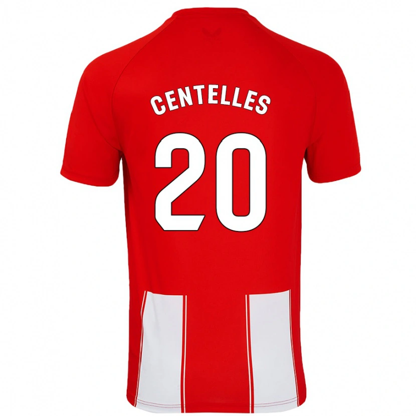 Danxen Kinderen Álex Centelles #20 Rood Wit Thuisshirt Thuistenue 2024/25 T-Shirt