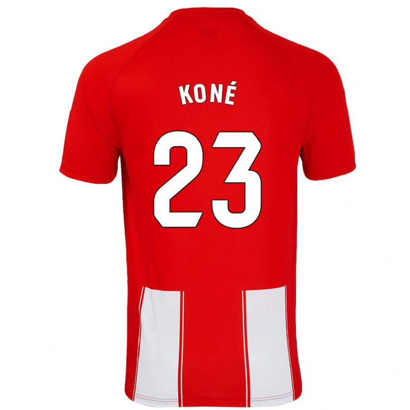 Danxen Kinderen Ibrahima Koné #23 Rood Wit Thuisshirt Thuistenue 2024/25 T-Shirt