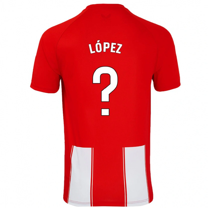 Danxen Kinderen Jesús López #0 Rood Wit Thuisshirt Thuistenue 2024/25 T-Shirt