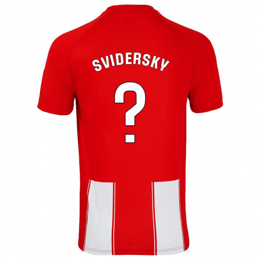 Danxen Kinderen Martin Svidersky #0 Rood Wit Thuisshirt Thuistenue 2024/25 T-Shirt