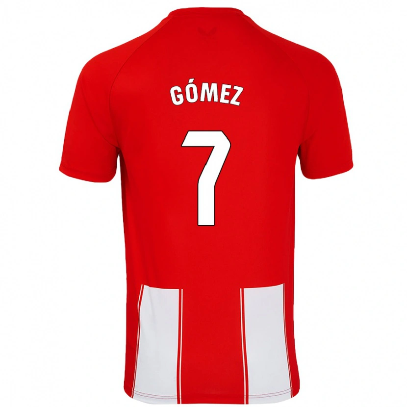 Danxen Kinderen Valen Gómez #7 Rood Wit Thuisshirt Thuistenue 2024/25 T-Shirt