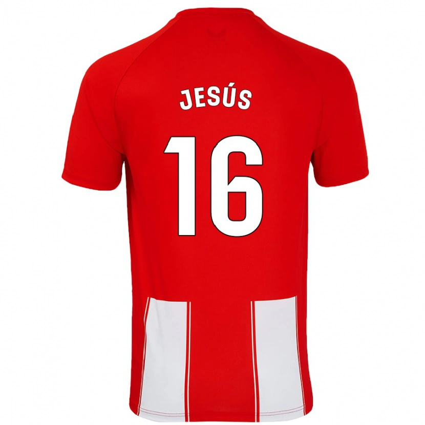 Danxen Kinderen Antonio Jesús #16 Rood Wit Thuisshirt Thuistenue 2024/25 T-Shirt