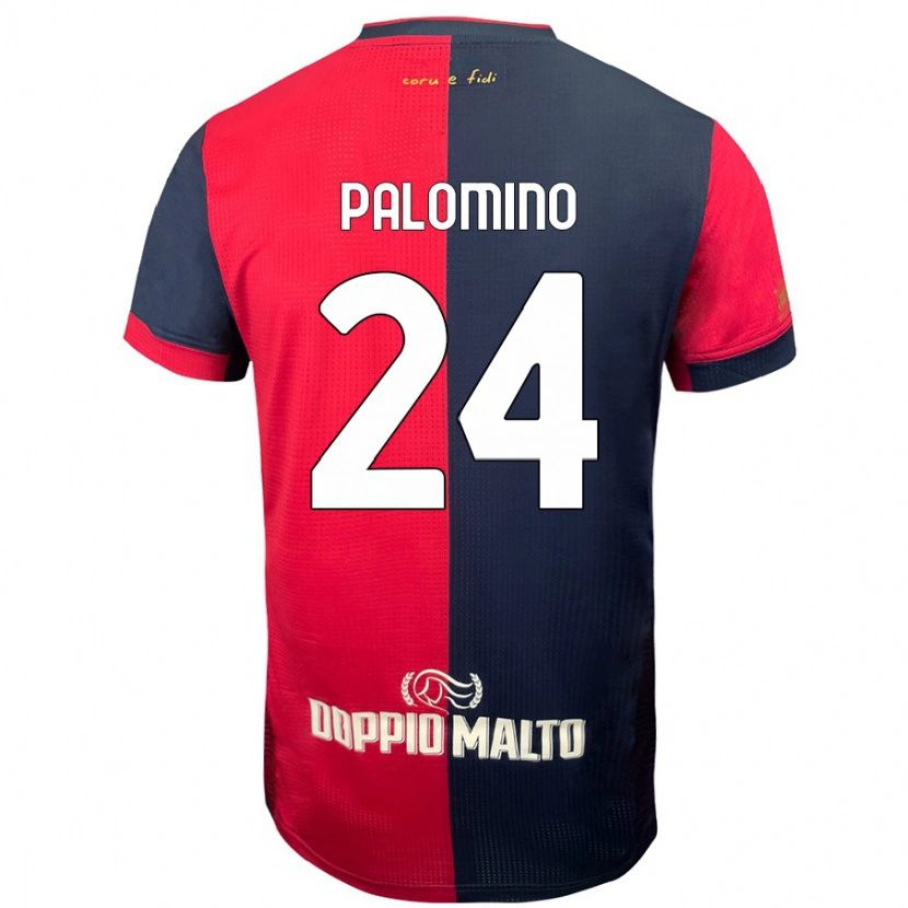 Danxen Kinderen José Luis Palomino #24 Rood Donkerder Blauw Thuisshirt Thuistenue 2024/25 T-Shirt