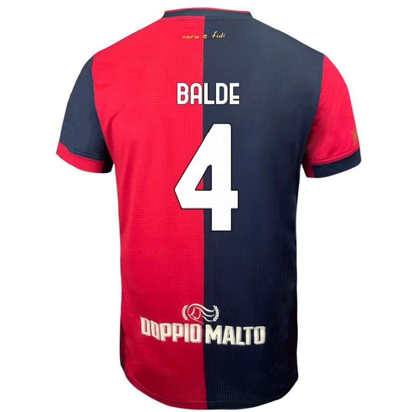 Danxen Kinderen Mamadou Balde #4 Rood Donkerder Blauw Thuisshirt Thuistenue 2024/25 T-Shirt