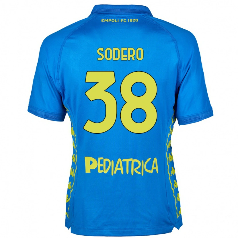 Danxen Kinderen Andrea Sodero #38 Blauw Thuisshirt Thuistenue 2024/25 T-Shirt