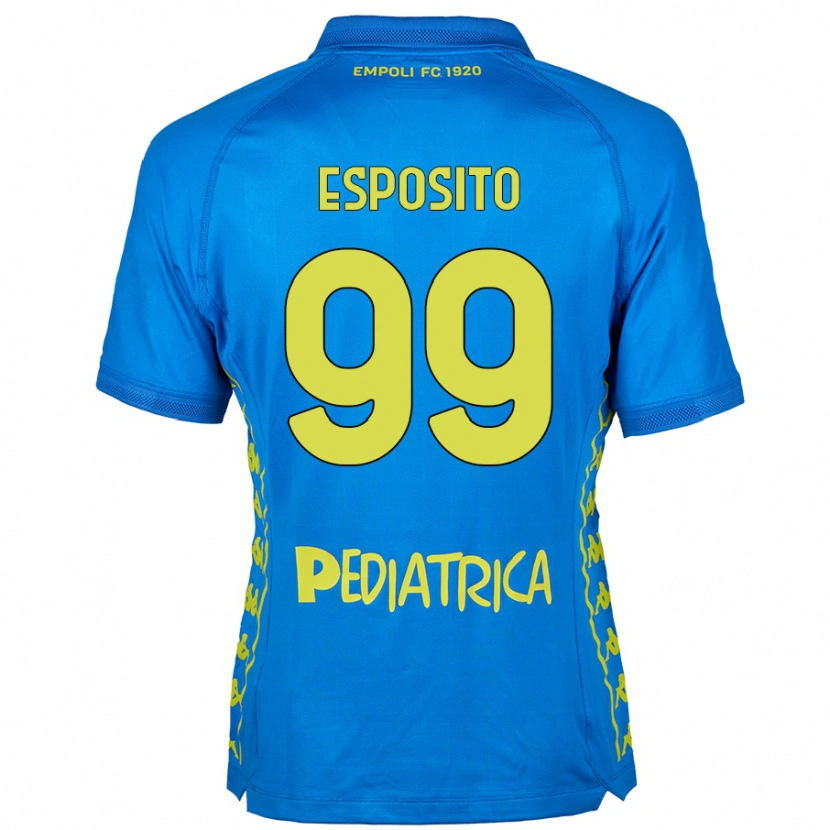 Danxen Kinderen Sebastiano Esposito #99 Blauw Thuisshirt Thuistenue 2024/25 T-Shirt