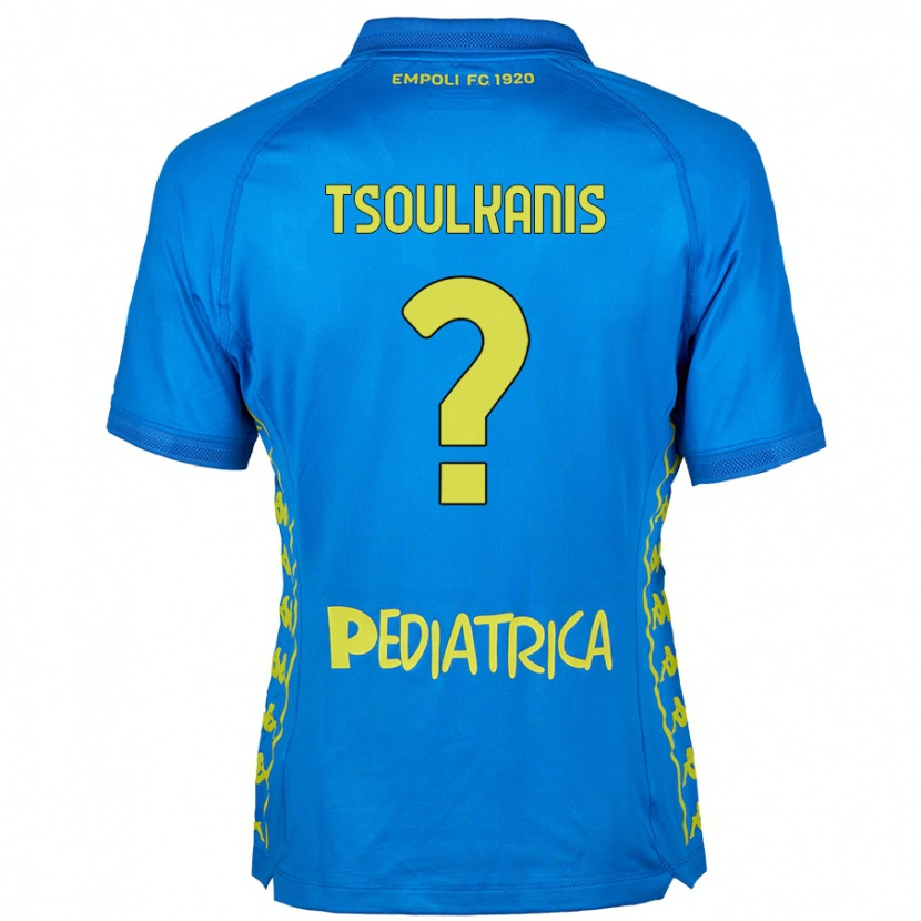 Danxen Kinderen Konstantinos Tsoulkanis #0 Blauw Thuisshirt Thuistenue 2024/25 T-Shirt