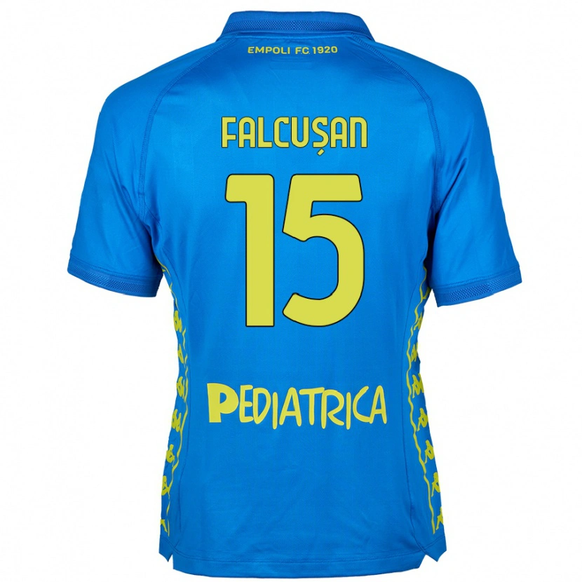 Danxen Kinderen Darius Fălcușan #15 Blauw Thuisshirt Thuistenue 2024/25 T-Shirt