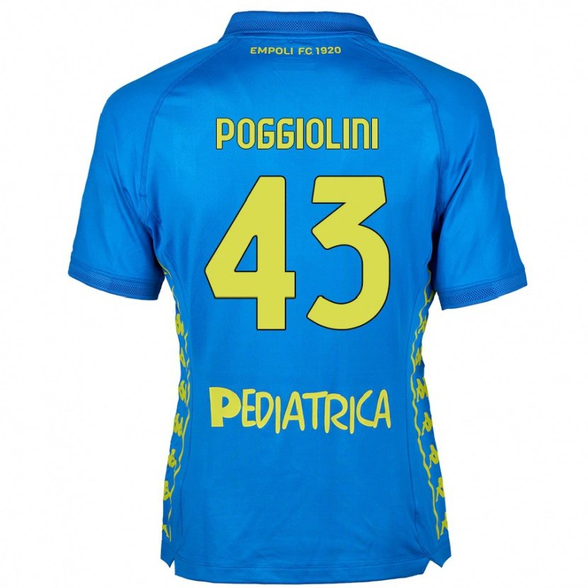 Danxen Kinderen Duccio Poggiolini #43 Blauw Thuisshirt Thuistenue 2024/25 T-Shirt