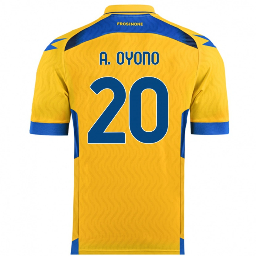 Danxen Kinderen Anthony Oyono #20 Geel Thuisshirt Thuistenue 2024/25 T-Shirt