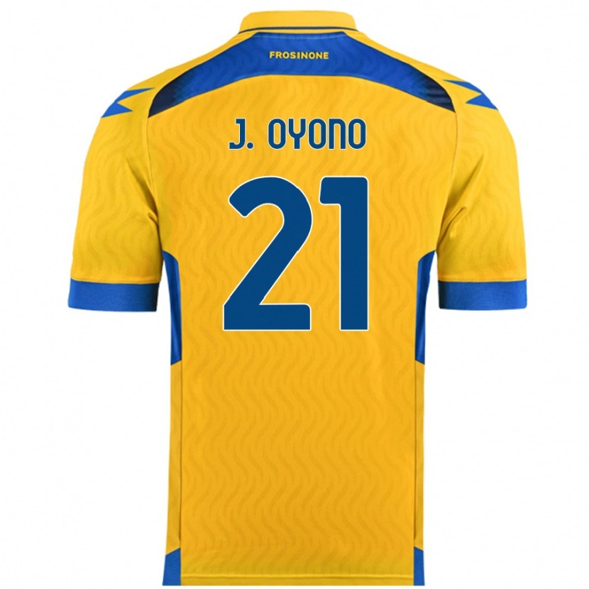 Danxen Kinderen Jérémy Oyono #21 Geel Thuisshirt Thuistenue 2024/25 T-Shirt