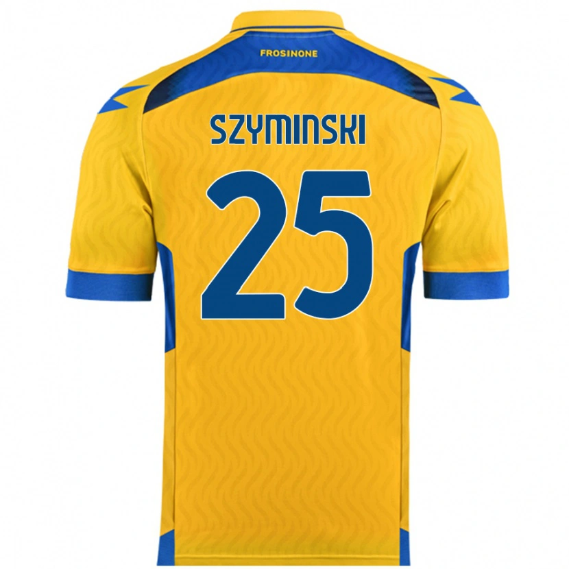 Danxen Kinderen Przemyslaw Szyminski #25 Geel Thuisshirt Thuistenue 2024/25 T-Shirt