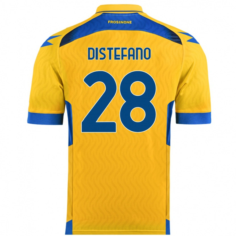 Danxen Kinderen Filippo Distefano #28 Geel Thuisshirt Thuistenue 2024/25 T-Shirt