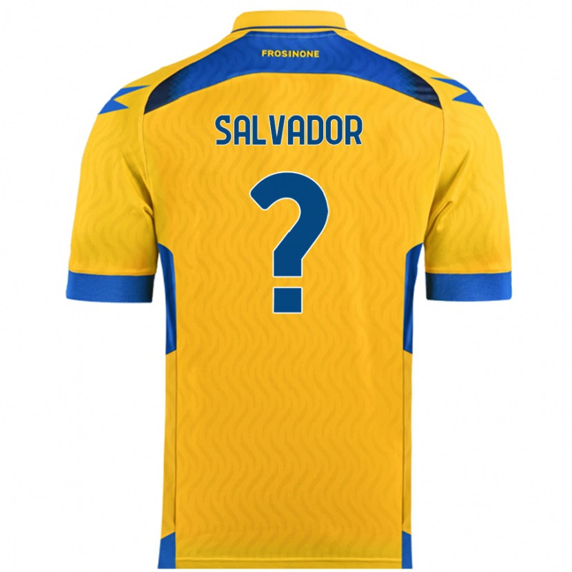 Danxen Kinderen Edoardo Salvador #0 Geel Thuisshirt Thuistenue 2024/25 T-Shirt