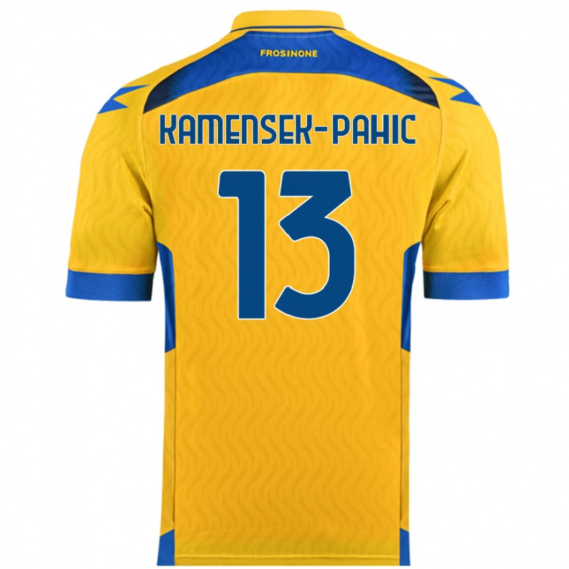 Danxen Kinderen Matjaz Kamensek-Pahic #13 Geel Thuisshirt Thuistenue 2024/25 T-Shirt