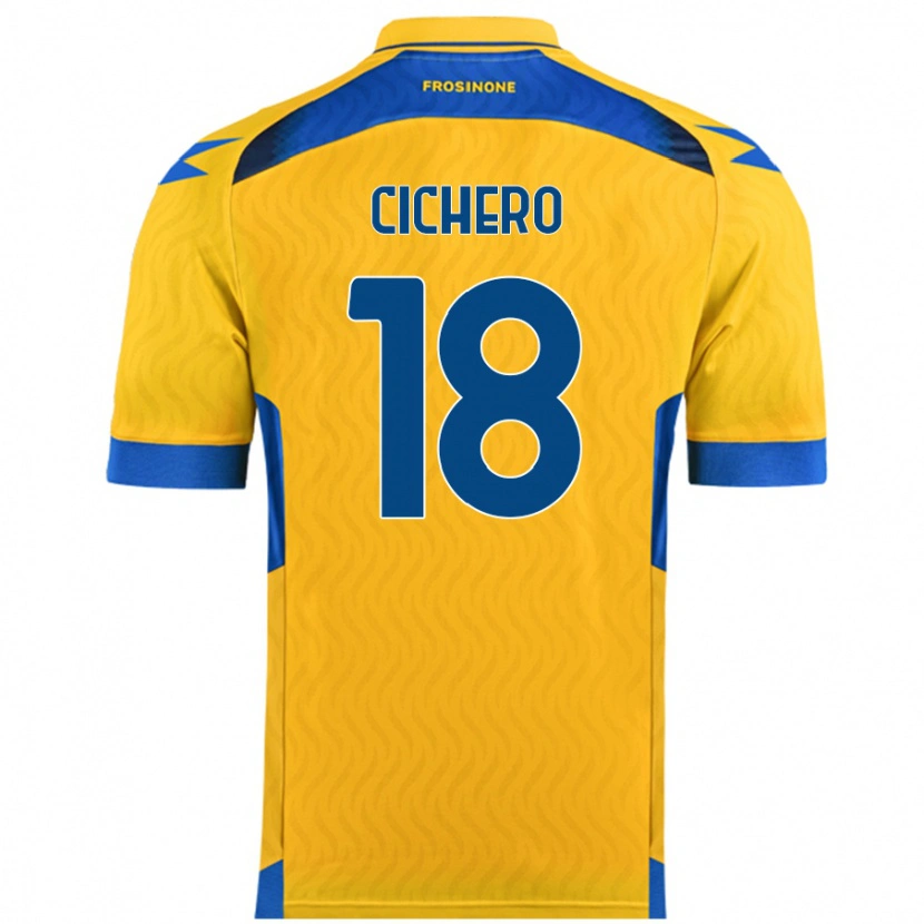 Danxen Kinderen Alejandro Cichero #18 Geel Thuisshirt Thuistenue 2024/25 T-Shirt