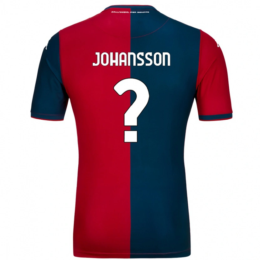 Danxen Kinderen Vincent Johansson #0 Rood Donkerblauw Thuisshirt Thuistenue 2024/25 T-Shirt