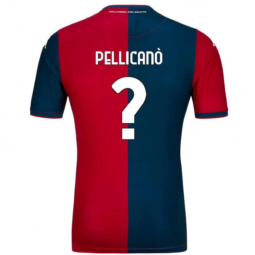 Danxen Kinderen Antonino Pellicanò #0 Rood Donkerblauw Thuisshirt Thuistenue 2024/25 T-Shirt