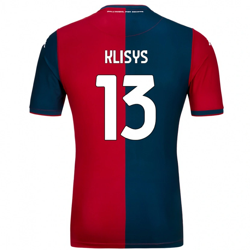 Danxen Kinderen Lukas Klisys #13 Rood Donkerblauw Thuisshirt Thuistenue 2024/25 T-Shirt