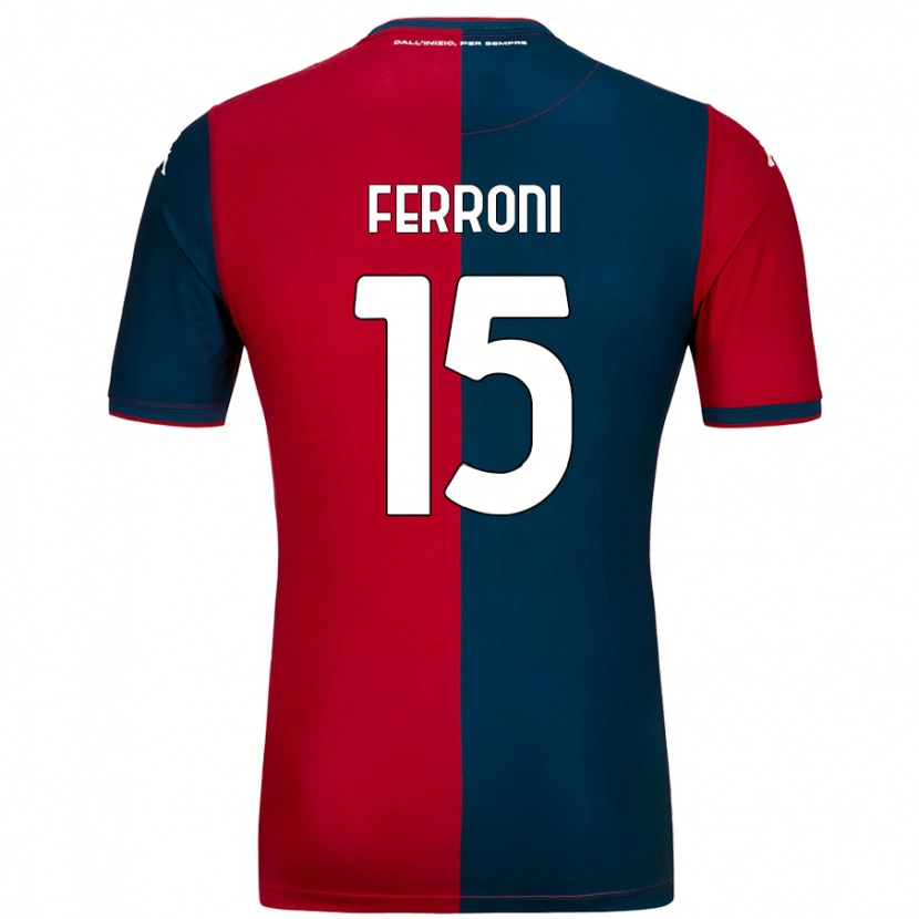 Danxen Kinderen Leonardo Ferroni #15 Rood Donkerblauw Thuisshirt Thuistenue 2024/25 T-Shirt