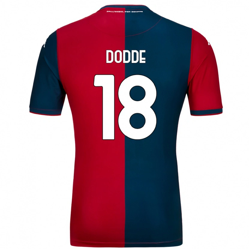 Danxen Kinderen Filippo Dodde #18 Rood Donkerblauw Thuisshirt Thuistenue 2024/25 T-Shirt